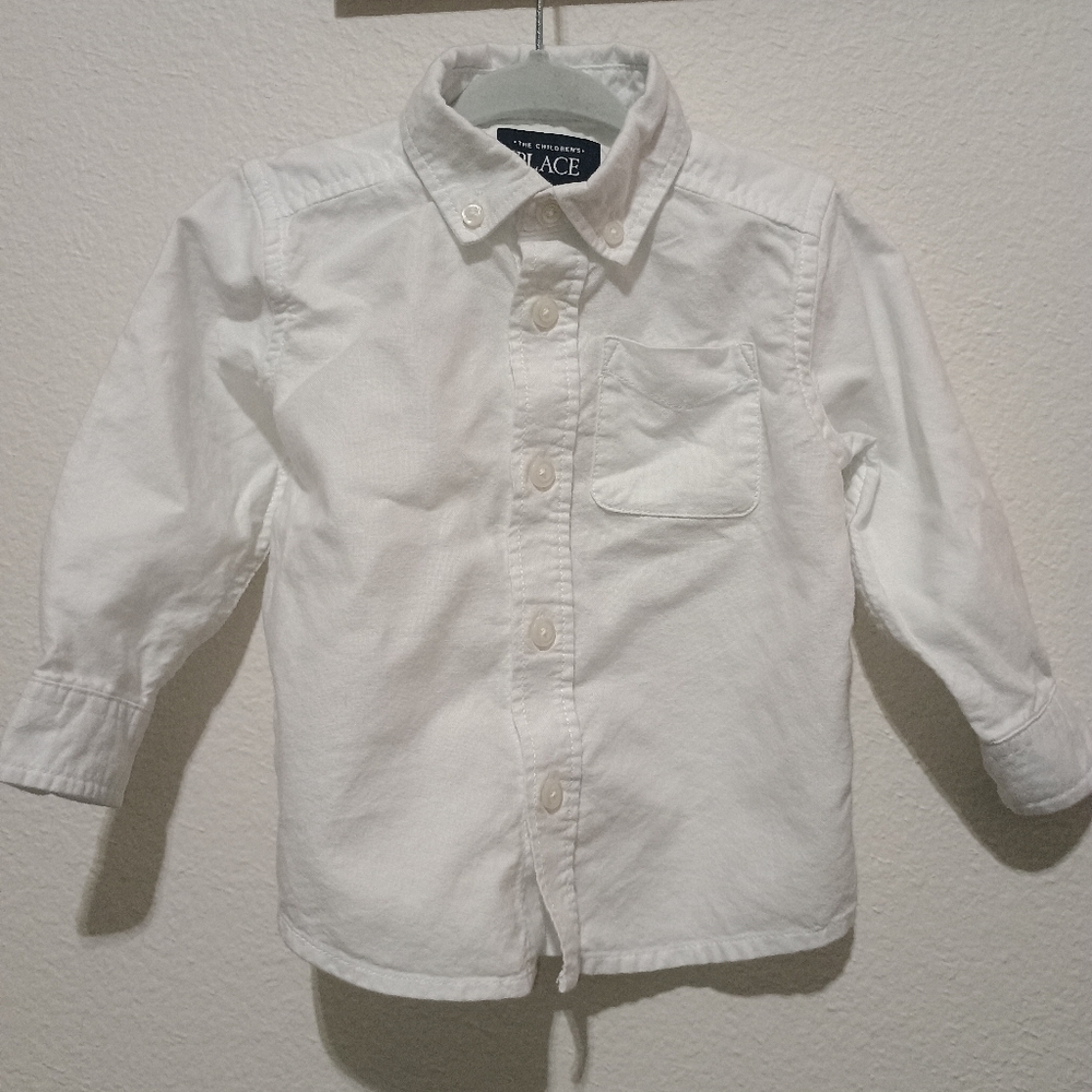 4/$15 White Long Sleeve Button Down